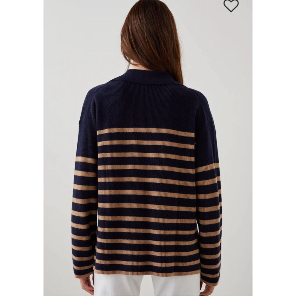 Rails Harris Sweater Camel Navy Stripe Size‎ XS N… - image 4